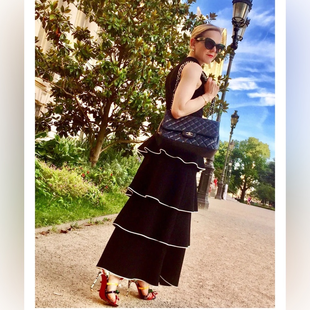 Proenza Schouler Tiered Knit Sleeveless Dress Karlie Kloss 2016 Barneys’ Campaig